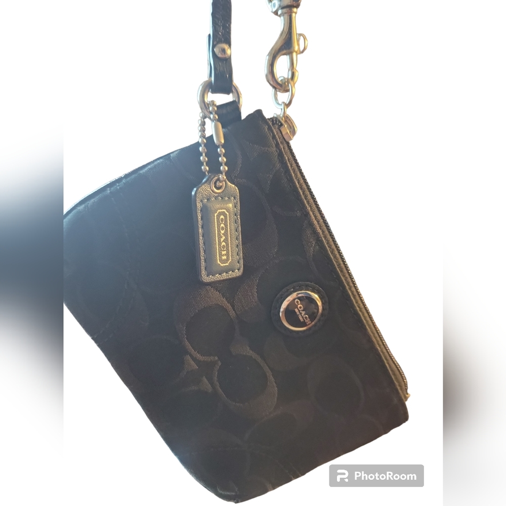 Black Coach Wristlet